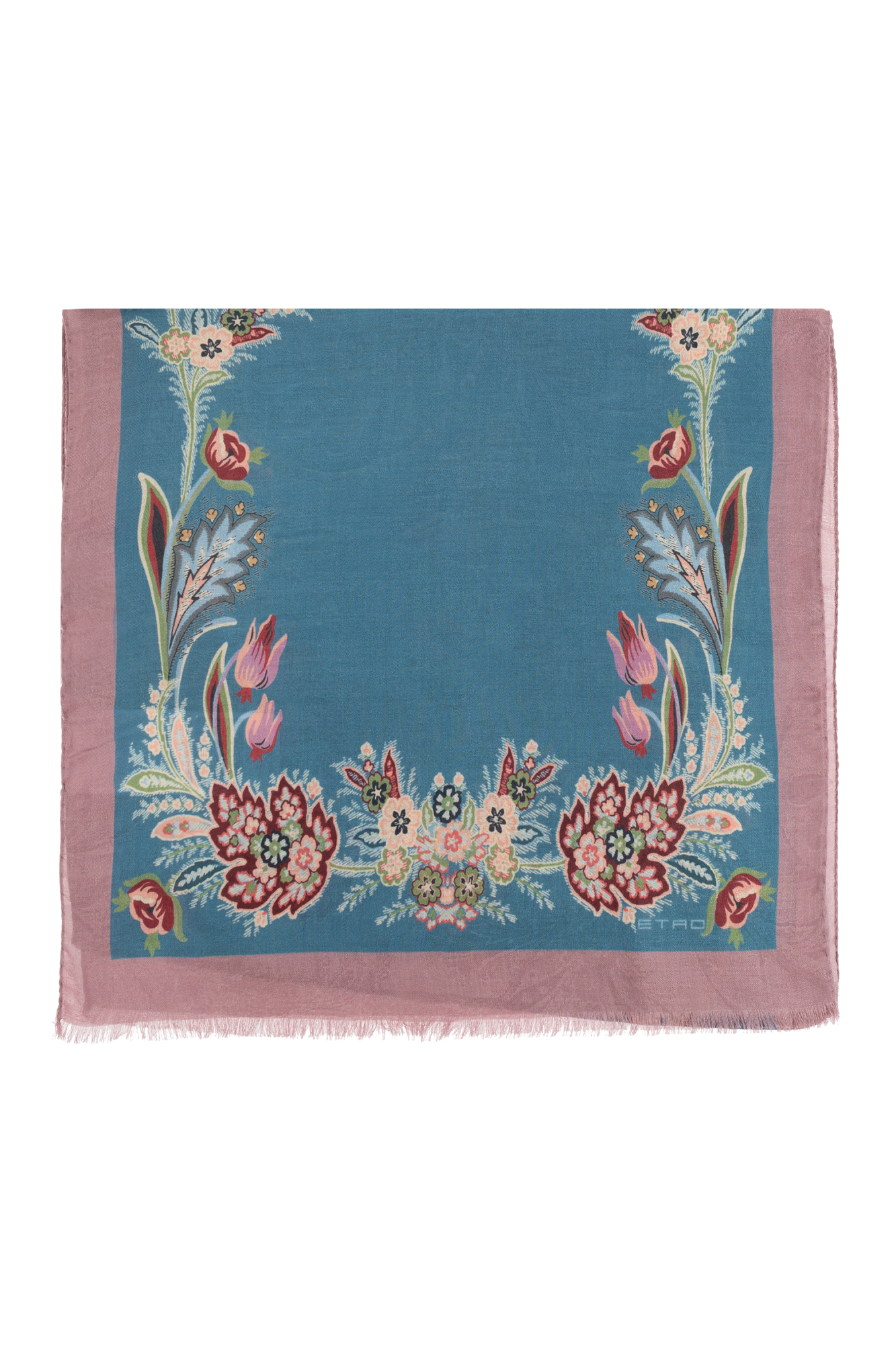 スカーフ ETRO Woman Scarf Blue WATA0005AV767 X0885 Blue Scarf with decorative pattern Etro - Vitkac AS